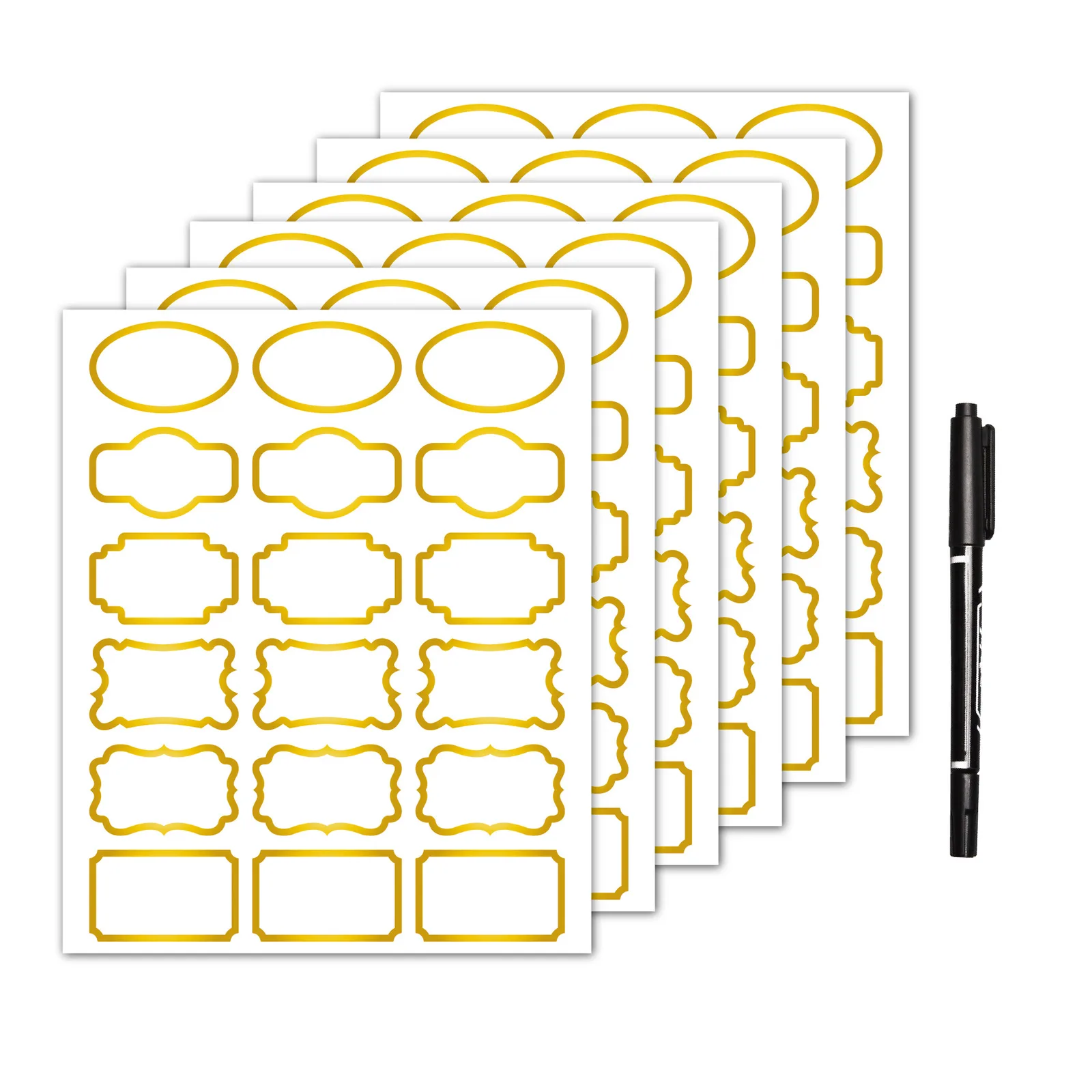 Removable Label Gold-edged Silver-edged Black-edged 3-colour Transparent Waterproof supplied by BY Boyuan