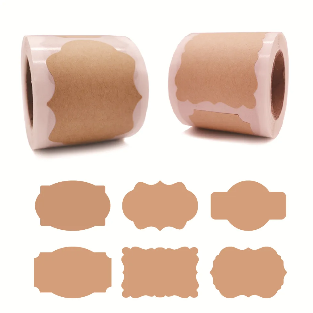 Christmas Gifts Self-adhesive Label Package Can Be Handwritten Kraft supplied by BY Boyuan