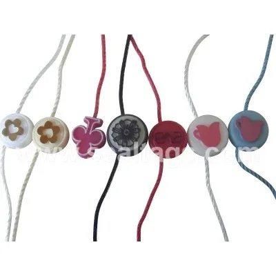 Custom Jewelry Watch Clothing Ribbon Wax Cotton Label Round supplied by BY Boyuan