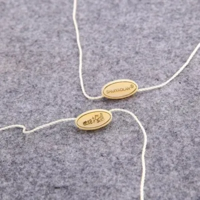 Cotton/polyester Trademark Rope Clothing Tag Oval/square Seal Th8375 supplied by BY Boyuan