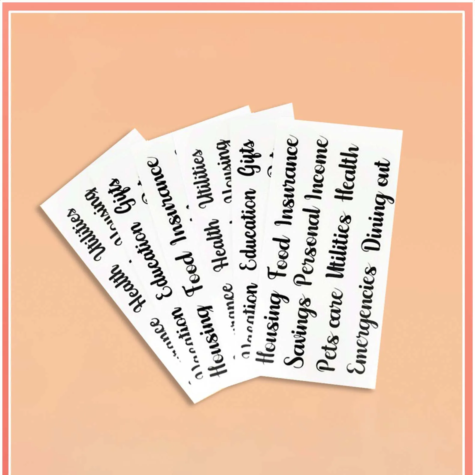 Transparent Letter Word Prompt PVC Self-adhesive Label Sticky Note supplied by BY Boyuan