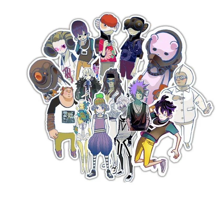 Cute Cartoon Character Animation Special-shaped Self-adhesive Sticker Custom Suitcase supplied by BY Boyuan