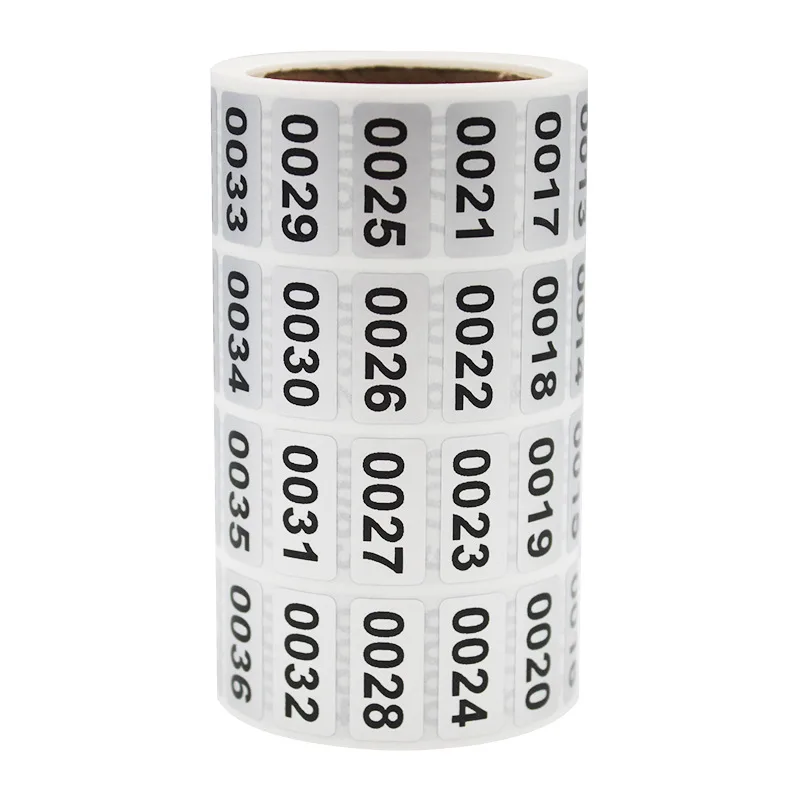 Digital Label Dumb Silver Self-adhesive Number Live Room Coding supplied by BY Boyuan