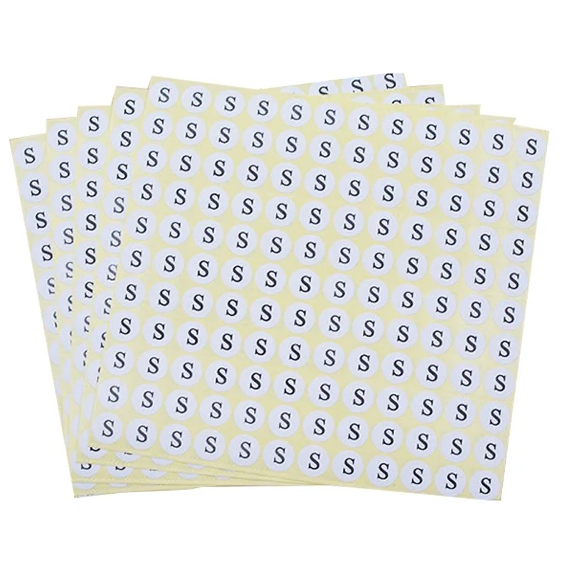 Digital Self-adhesive Label Clothes Size Shoes Letter Dot Round supplied by BY Boyuan