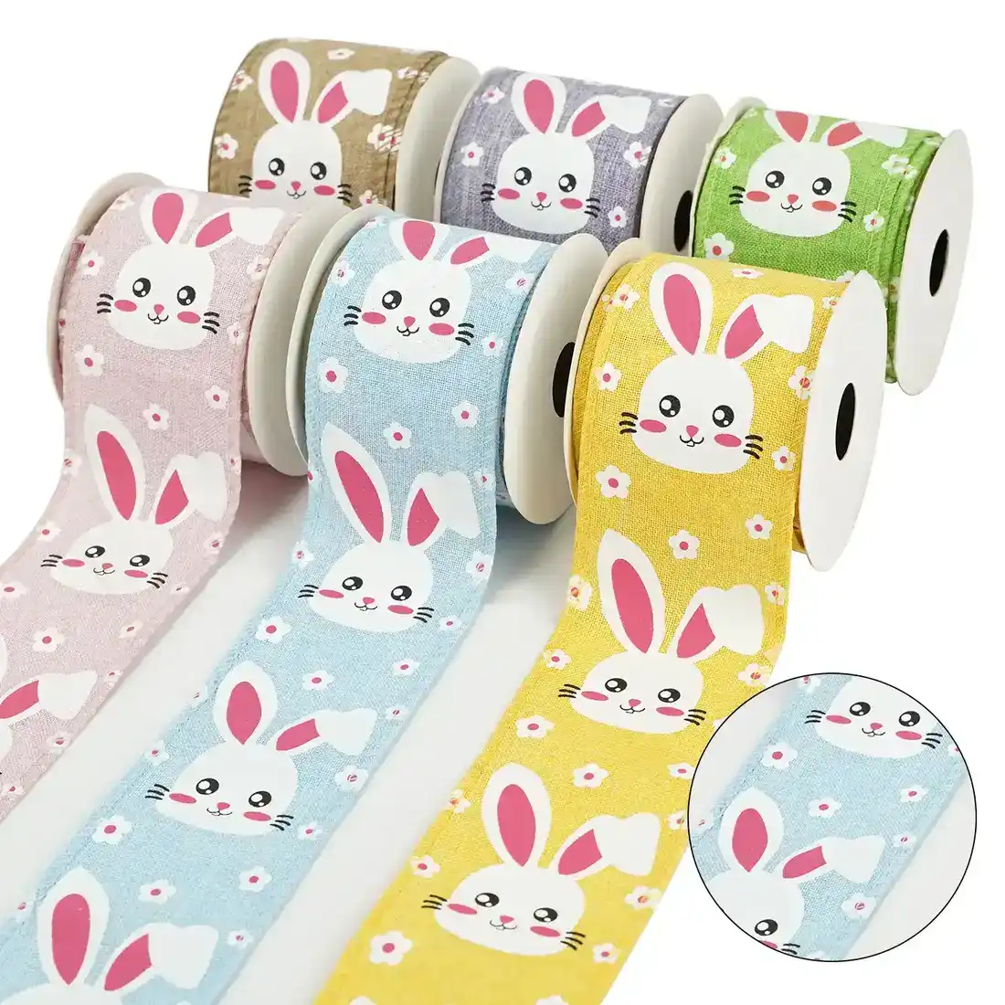 Easter Ribbon Festive Decorative 6.3cm Wire Edge Khao Ke supplied by BY Boyuan