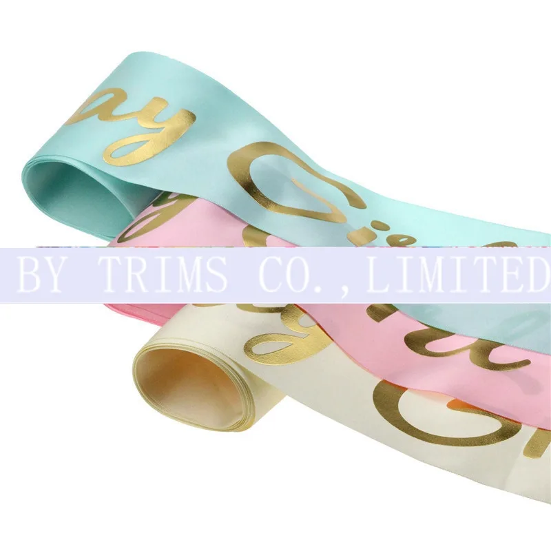 Custom High-grade Ceremonial Ribbon Satin Bride Sash Welcome Guest supplied by BY Boyuan
