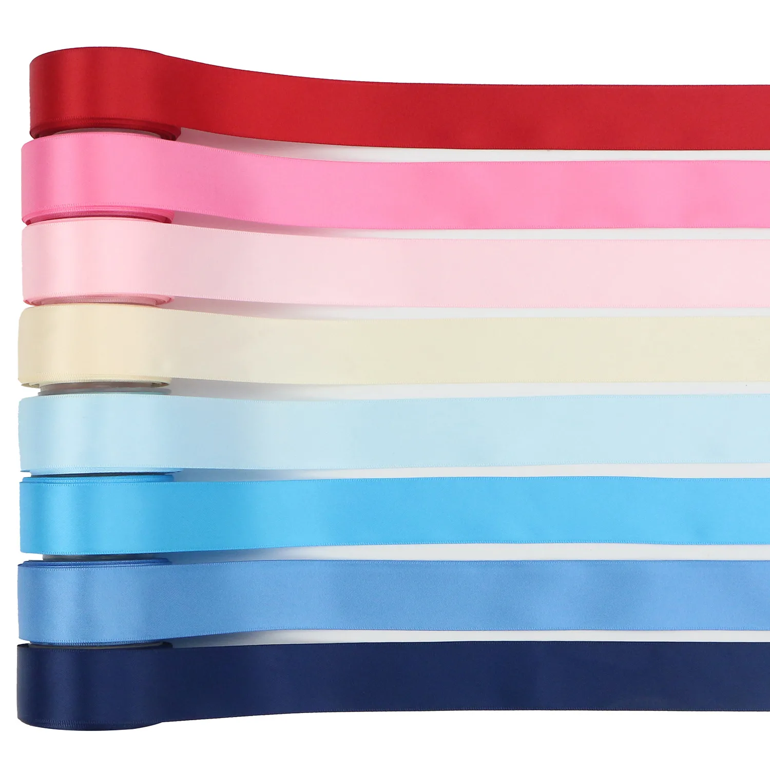 Ribbon Set 1cm Satin Small Size Gift Printing Logo supplied by BY Boyuan