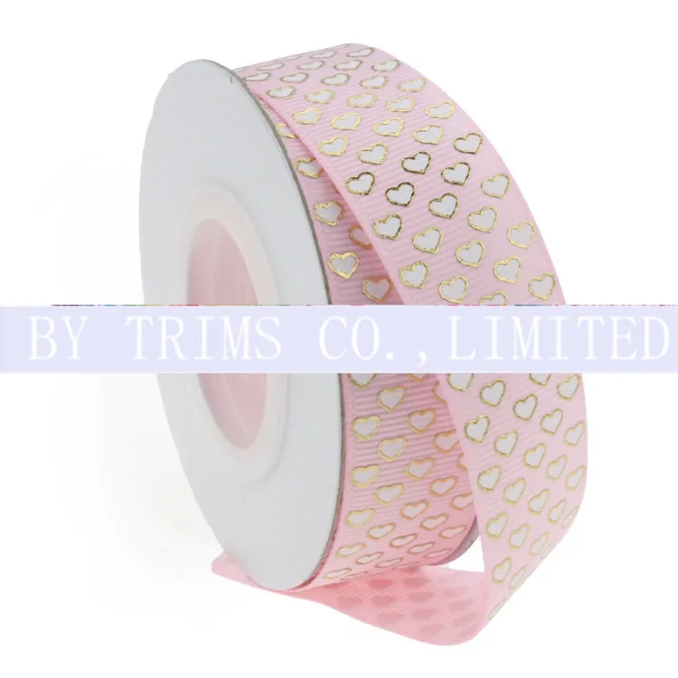 2.2cm Handmade Satin Ribbon Bronzing Rib Flower Decoration Gift supplied by BY Boyuan