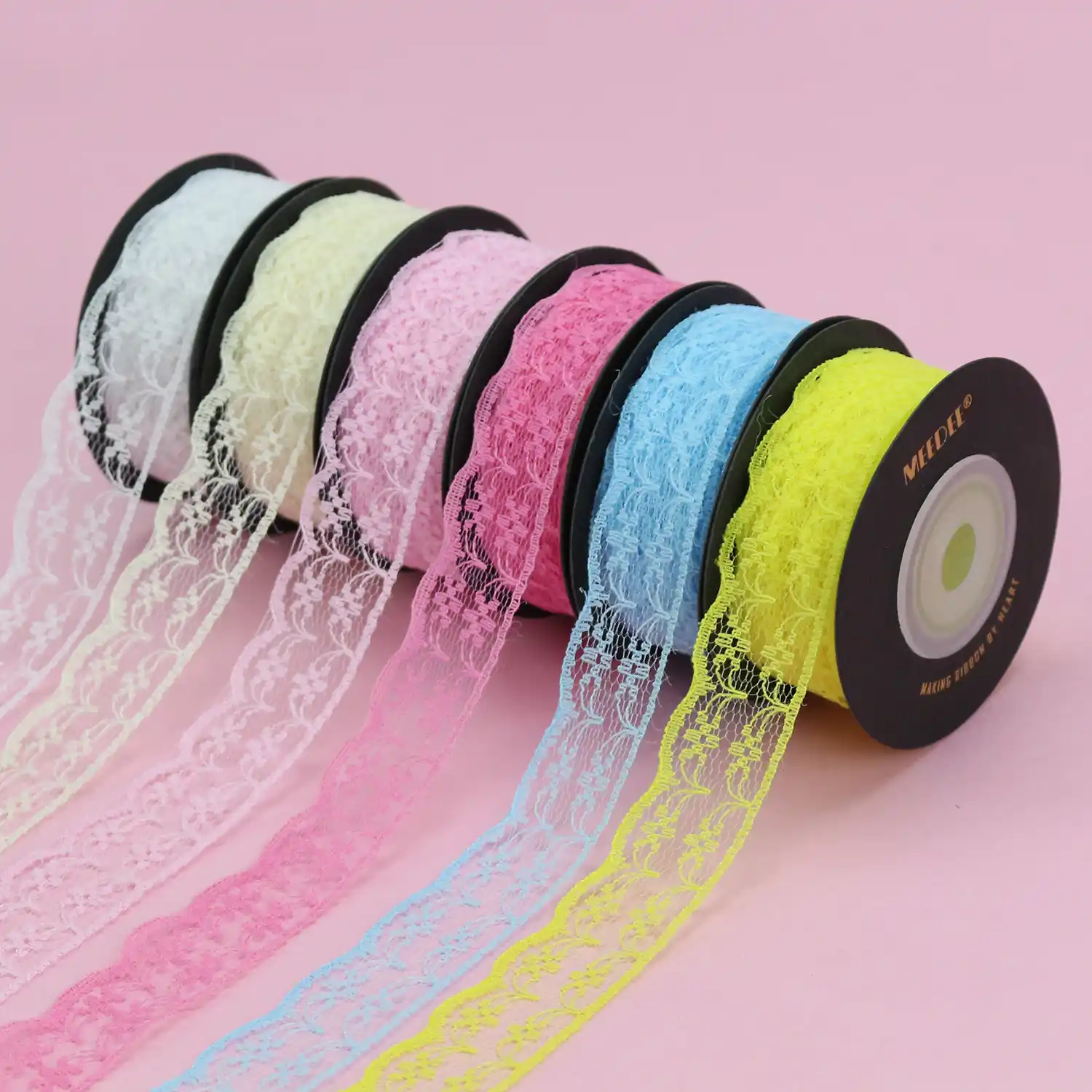 2.2cm Lace Ribbon Gauze Tape Flower Packaging with Trim supplied by BY Boyuan