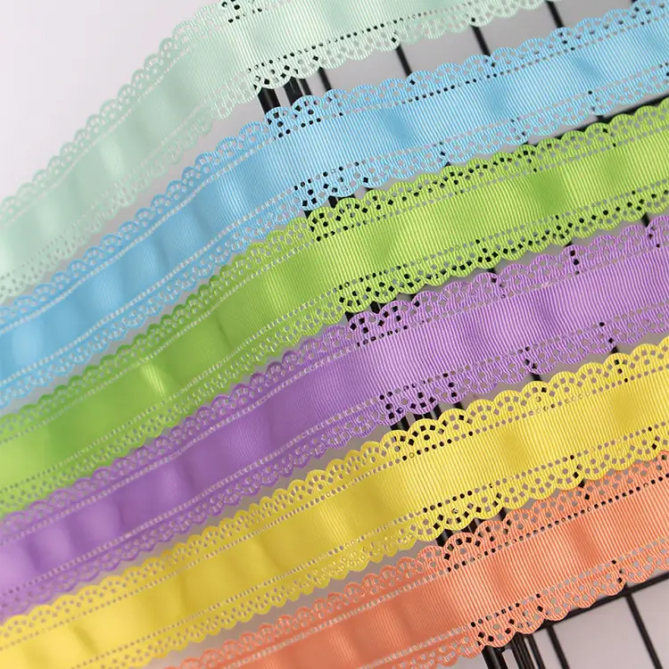 Polyester Satin Lace Ribbon Flower Decoration Hair Accessories Material Polyester Ribbon 2 supplied by BY Boyuan