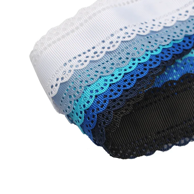 Polyester Satin Lace Ribbon Flower Decoration Hair Accessories Material supplied by BY Boyuan