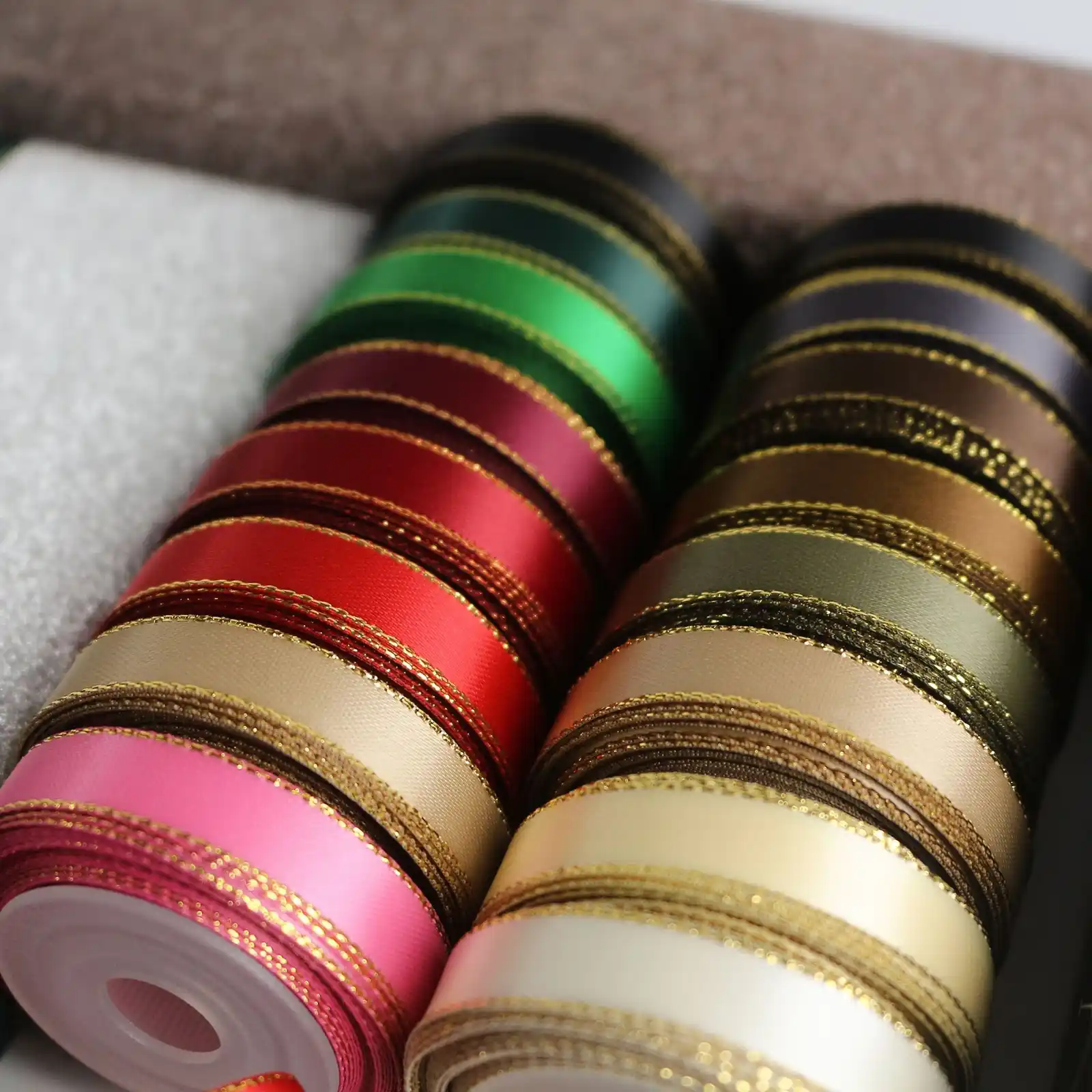 1cm Gold Edge Ribbon Gift Box Packaging Small Size supplied by BY Boyuan