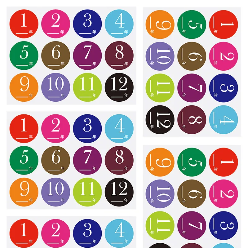 Round Month Label 1-12 Date Quarter Number Color Classification supplied by BY Boyuan