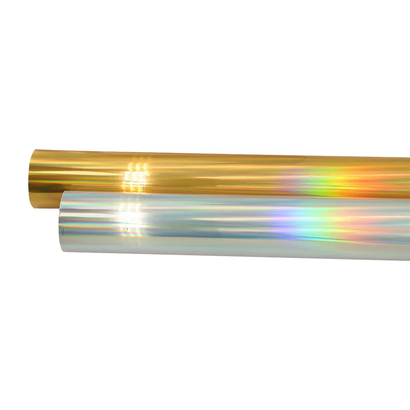 Laser Plain Gold and Silver PET Cold Bronzing Paper supplied by BY Boyuan