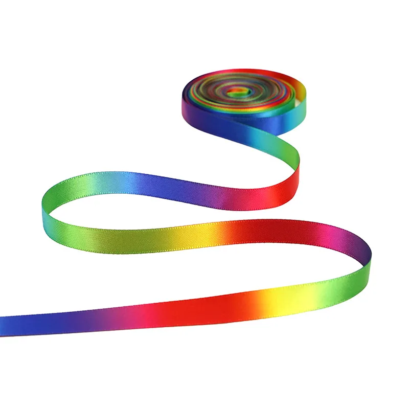 Outlet Rainbow Color Gradient Ribbon Gift Wrapping with Handmade supplied by BY Boyuan