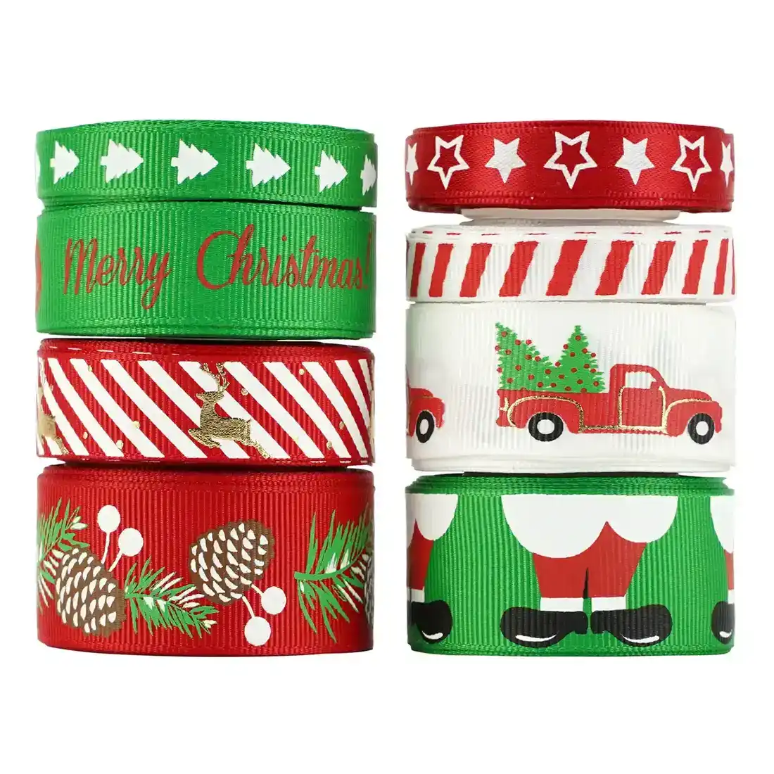 Christmas Ribbon Double-sided Threaded Packaging Gift Accessories Decoration Polyester Ribbon 3 supplied by BY Boyuan