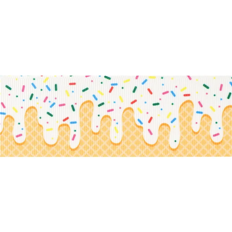 Heat Transfer Printing Summer Ice Cream Series Ribbon Flower supplied by BY Boyuan
