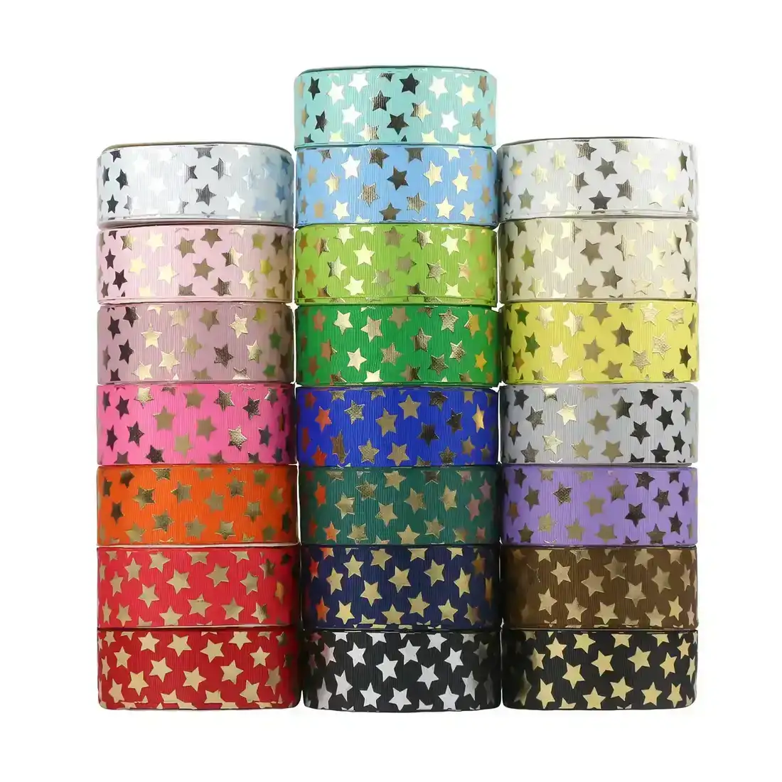 38mm Star Bronzing Ribbed Ribbon Bouquet Packaging Cake Baking supplied by BY Boyuan