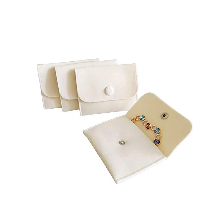 Jewelry Bags Buttons Flip Flannel Gift Packaging supplied by BY Boyuan