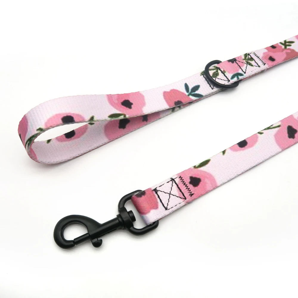 Polyester Printed Leash Pet Collar Dog supplied by BY Boyuan