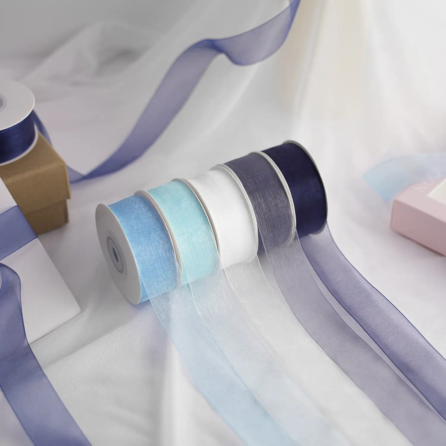 Snow Yarn Ribbon Transparent Packaging Mesh Belt Flowers Gift supplied by BY Boyuan