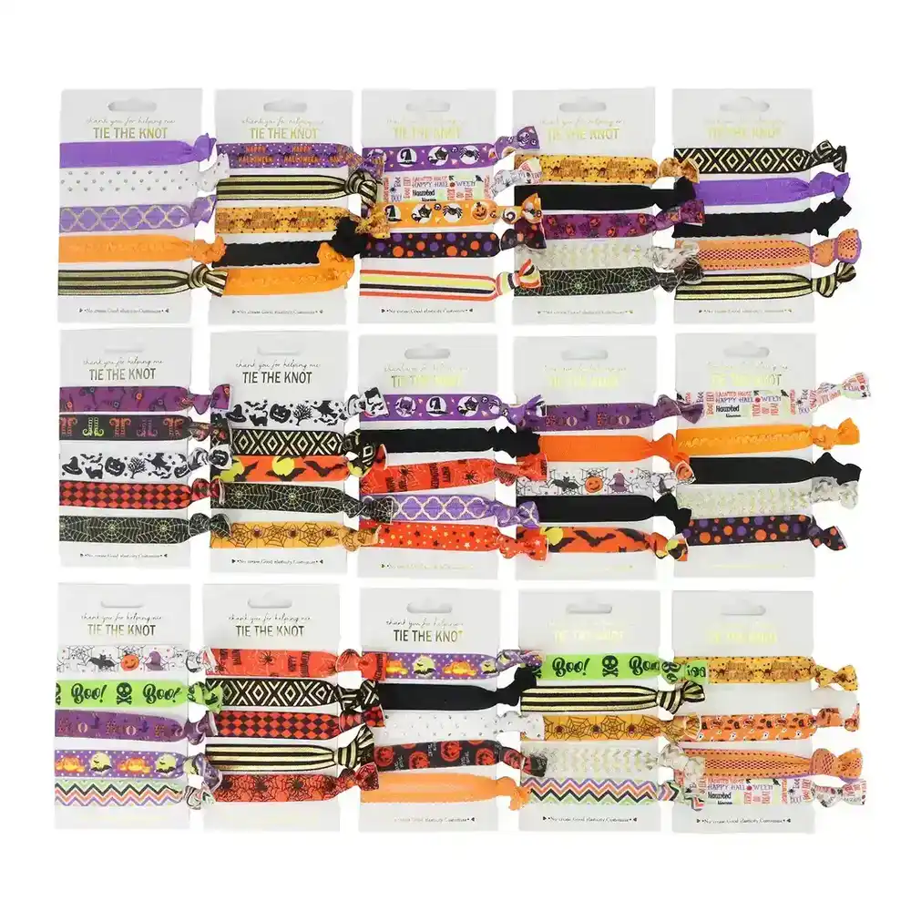 Foreign Trade Halloween Elastic Band Knotted Rubber Hair Headdress supplied by BY Boyuan