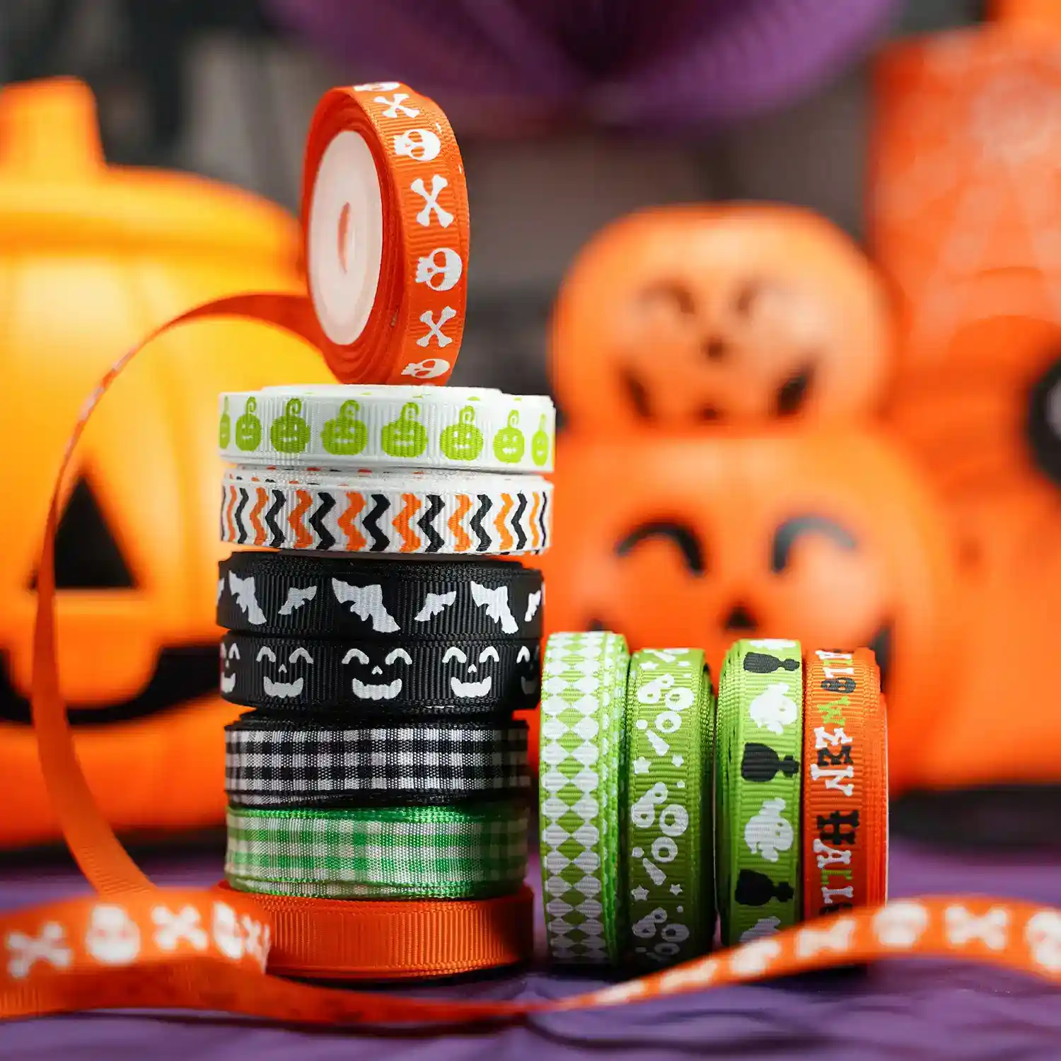 Halloween Ribbon 1cm Small Size Set Festival Gift Box supplied by BY Boyuan