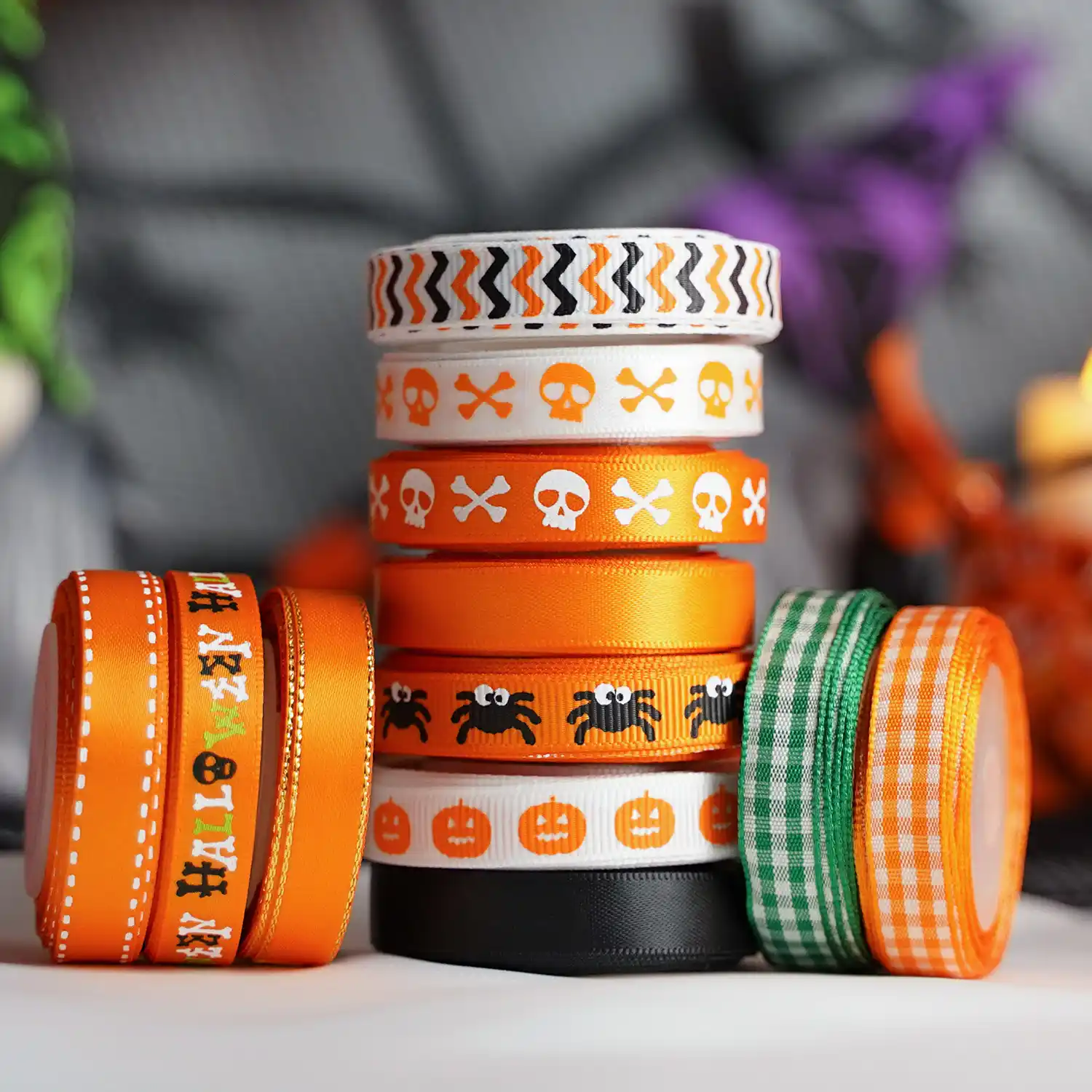 Halloween Ribbon Combination Set Festive Gift Box Decorative Ribbed supplied by BY Boyuan