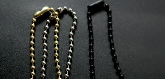 High-grade Bead Chain Hanging Metal Tag Iron Jewelry Key supplied by BY Boyuan