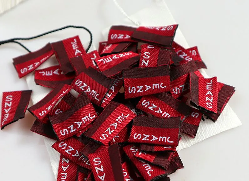 Jeans Side Label Back Pocket Woven Fabric Code Red supplied by BY Boyuan