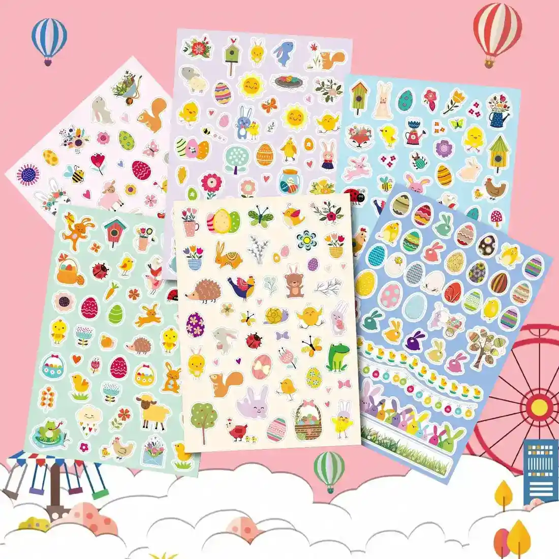 Kids Doodle Stickers Cute Cartoon Animals Decorative Notebook Stationery supplied by BY Boyuan