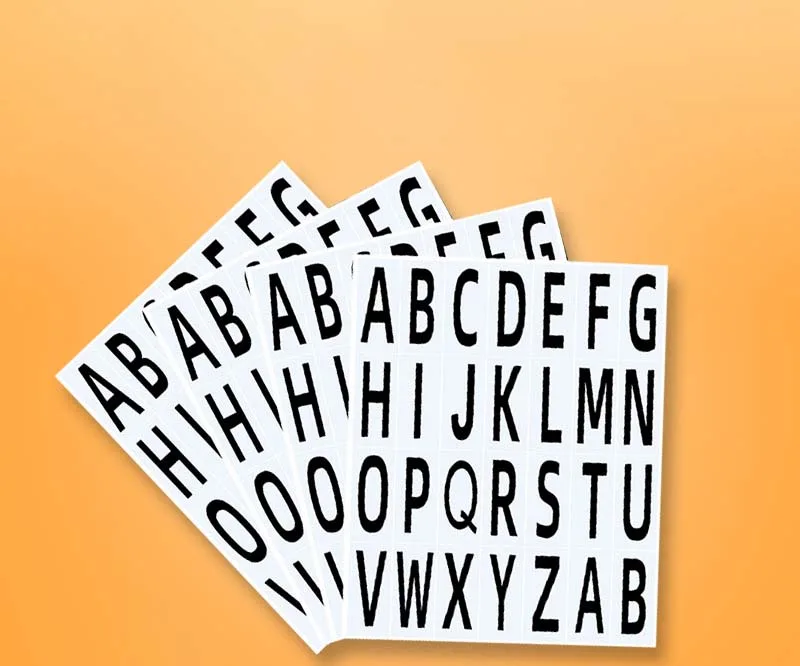 Letter Stickers Mark English Upper and Lower Case Letters supplied by BY Boyuan
