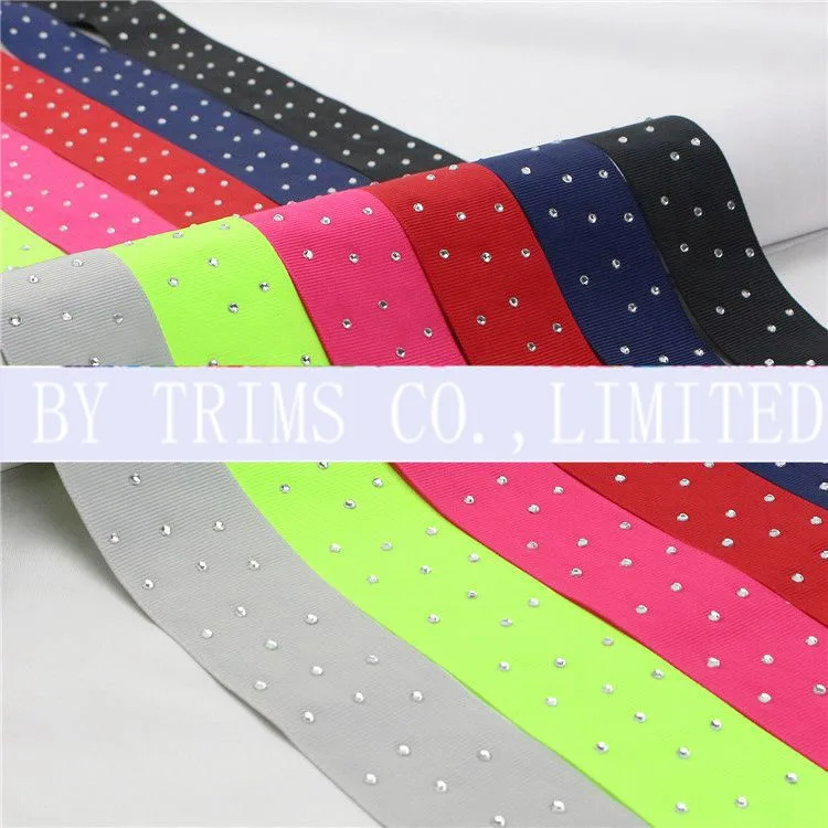 3.8cm Drill Ribbon Polyester Rib Bow Map Clothing Accessories supplied by BY Boyuan