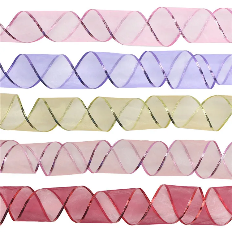 Transparent Snow Gauze Belt Handmade Ribbon Organza Double Layer supplied by BY Boyuan