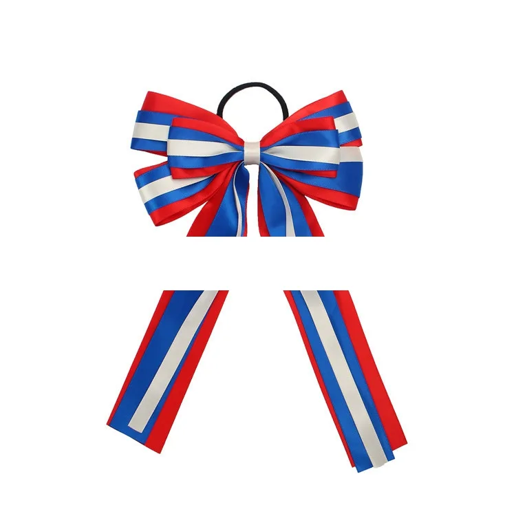 Mudie Webbing Cheerleading Flower Double Bow Headdress Hair Ornament supplied by BY Boyuan