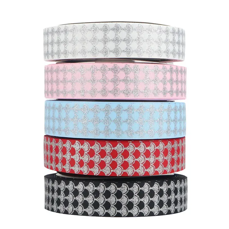 3.8cm Printed Silver Onion Ribbon Flowers Gift Packaging Thread supplied by BY Boyuan
