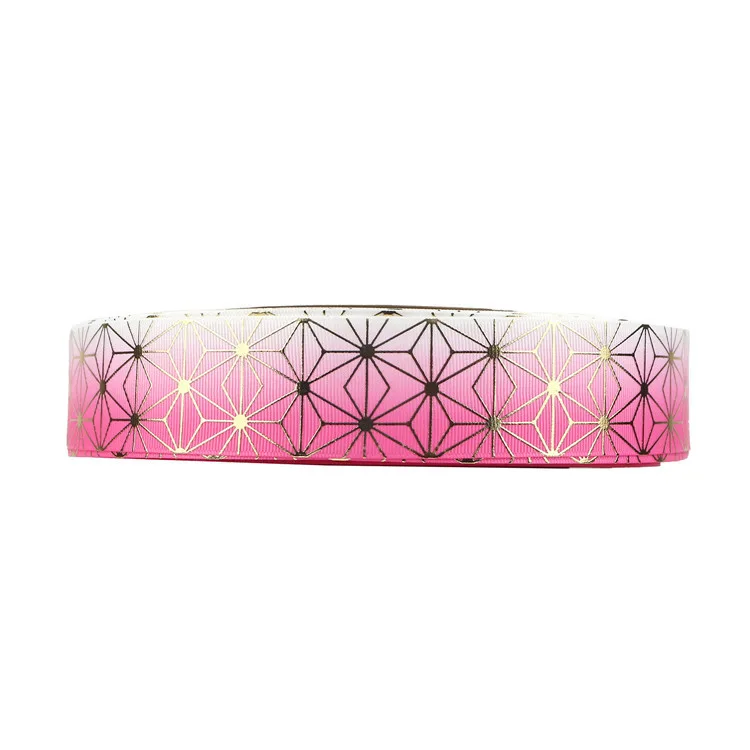 Ghost Killing Blade Ribbon Double-sided Printing Stamping Silver Bow supplied by BY Boyuan