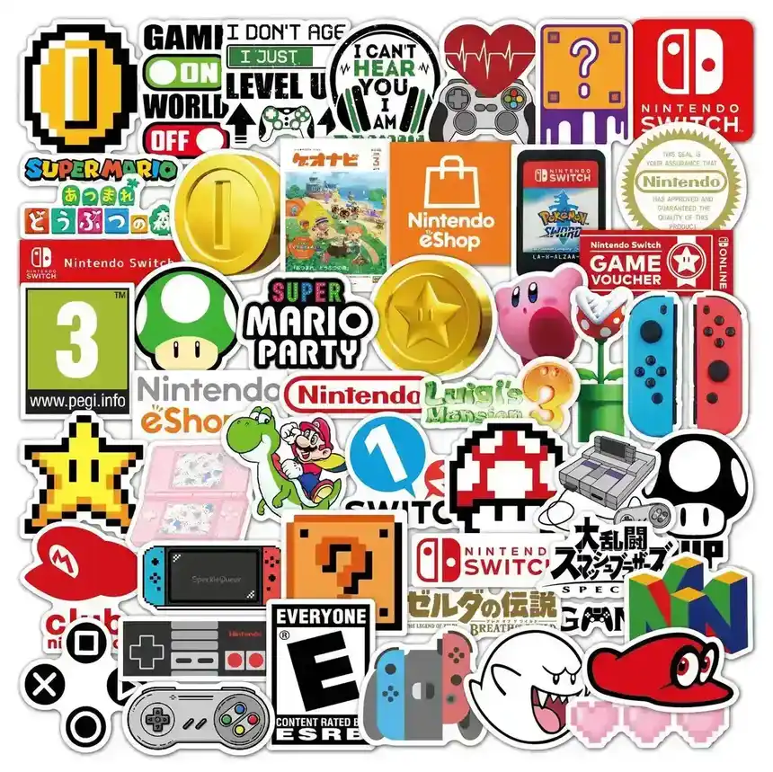 Nintendo Ns Game Console Laptop Sticker Phone Ipad Water supplied by BY Boyuan