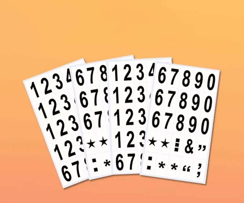 Number Sticker Letter Label Serial House Combination Text Tag supplied by BY Boyuan