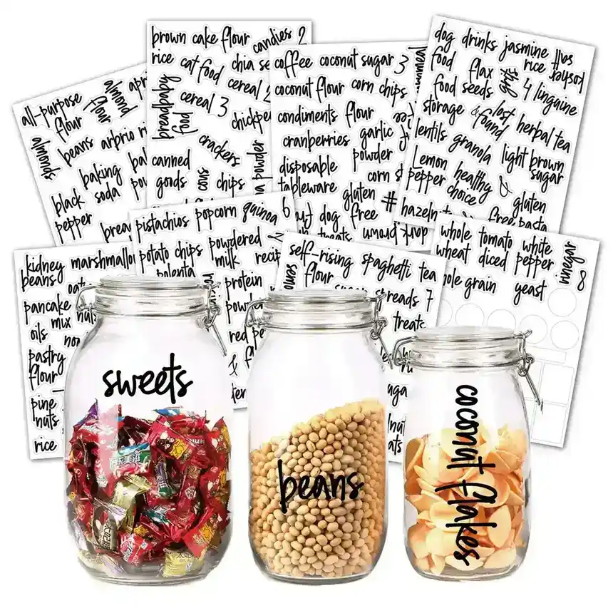 Pantry Labels 168 Stickers Waterproof and Oil-resistant Food supplied by BY Boyuan