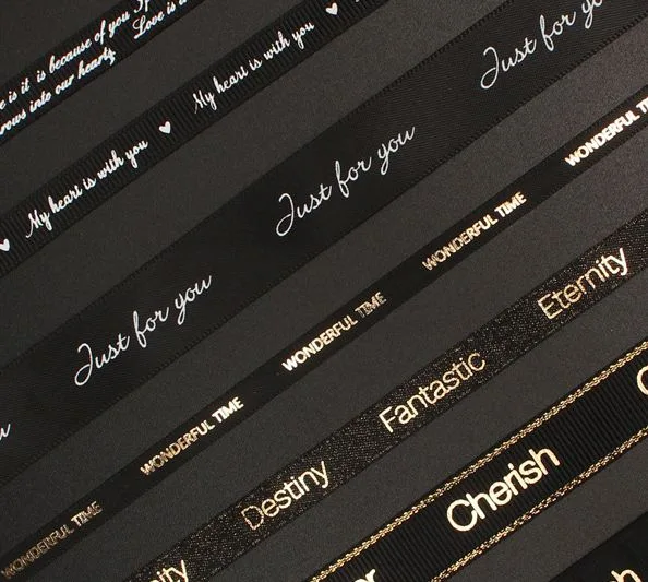Personalized Custom Logo Printing Ribbon Polyester Birthday Wedding Holiday supplied by BY Boyuan