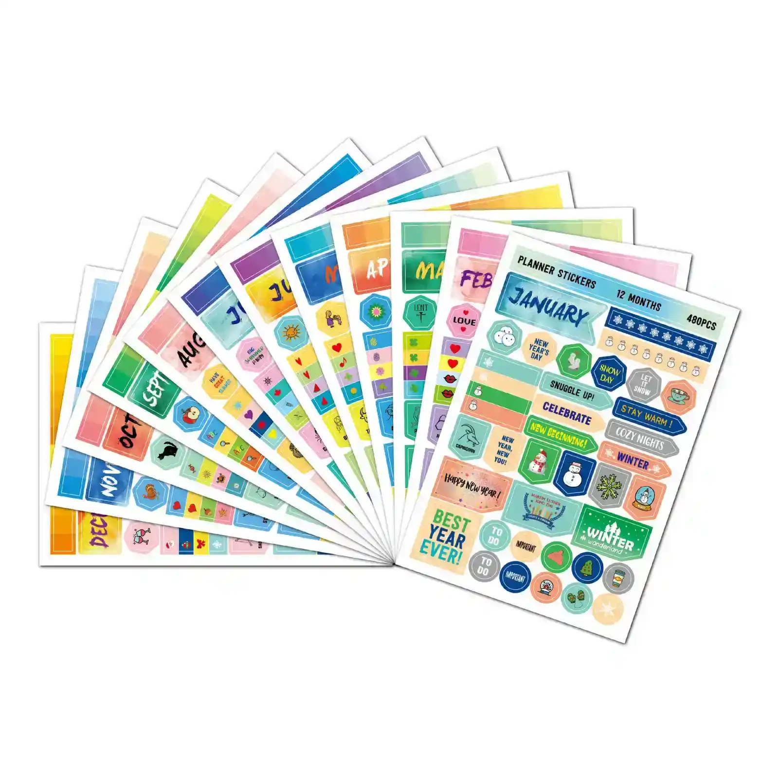 Planner Sticker Theme December Encourages Planning Festivals Decorate Stickers supplied by BY Boyuan