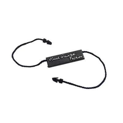 Rectangle Tag with Black Ground with Silver Logo supplied by BY Boyuan