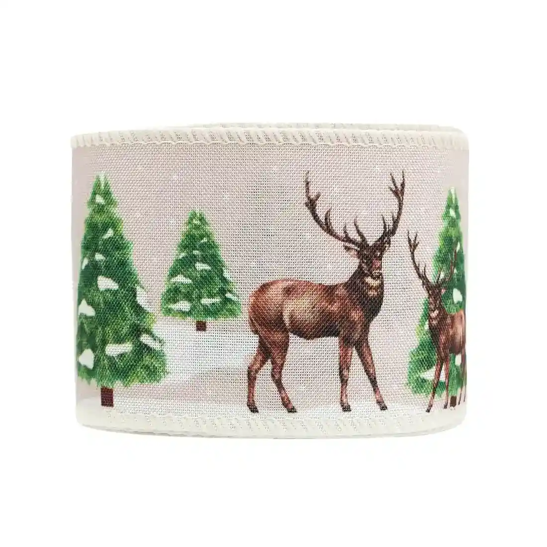 Ribbon Christmas 63mm Wire Edge Coker Printing Gift Decoration supplied by BY Boyuan