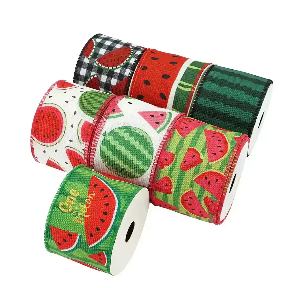 Ribbon Wire-edge Cooter Belt Fruit and Watermelon Theme Series supplied by BY Boyuan