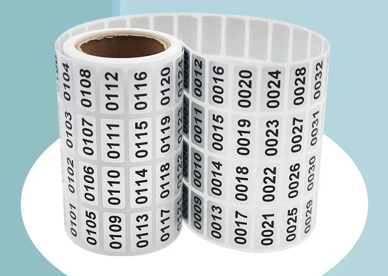 Serial Number Roll Digital Label Dumb Silver Self-adhesive Sticker supplied by BY Boyuan