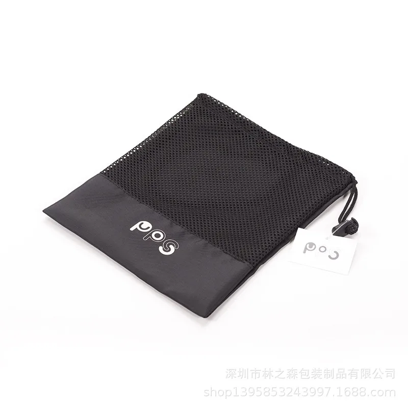 Shenzhen Customize Polyester Mesh Stitching Storage Bag Drawstring Pockets supplied by BY Boyuan
