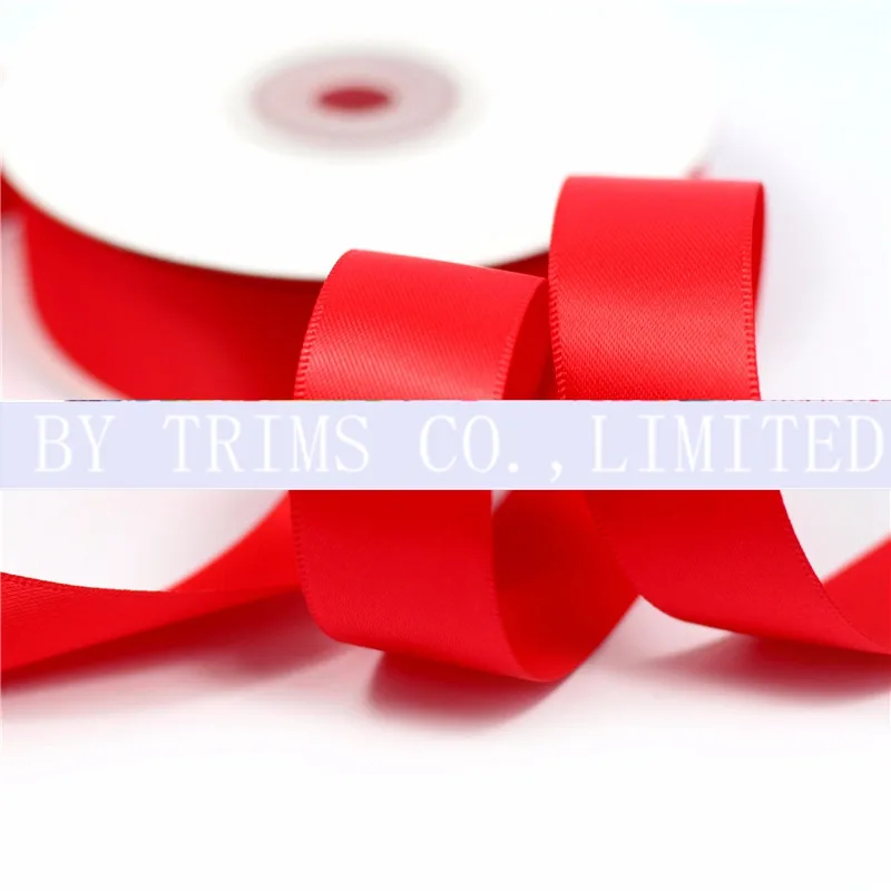 Solid Color Polyester Premium Ribbon Silk Wedding Gift Cake supplied by BY Boyuan