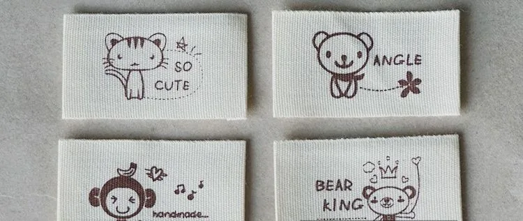 Cotton Cartoon Clothing Collar Label Cloth Children's Trademark Size supplied by BY Boyuan