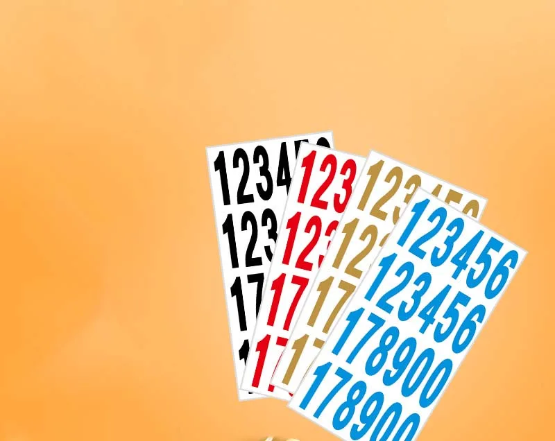 Number Sticker Size Clothing Label 0-9 supplied by BY Boyuan
